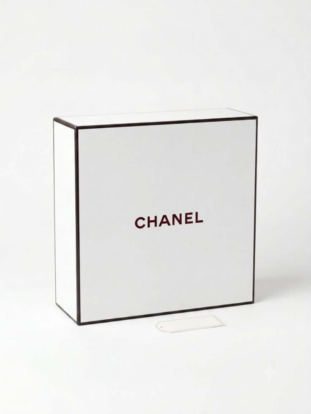 Authentic CHANEL Empty Gift Packaging Box - White/Black Trim